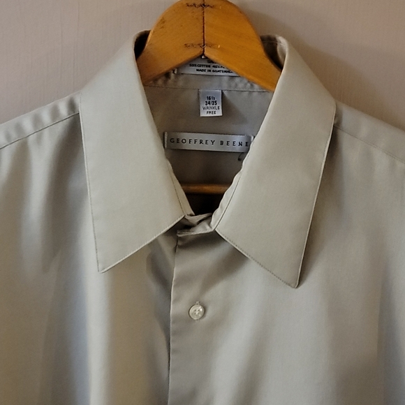 Geoffrey Beene Dress Shirt Sz 16 1/2 34/35 Sateen - Picture 4 of 6
